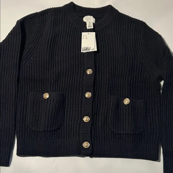 H&M Black Short Knit Cardigan - Picture 2 of 9